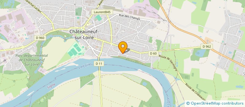 localisation de l'entreprise MADAME MORGANE BODART à CHATEAUNEUF-SUR-LOIRE