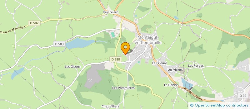 localisation de l'entreprise MADAME MORGANE BOURDIER  MONTAIGUT-EN-COMBRAILLE