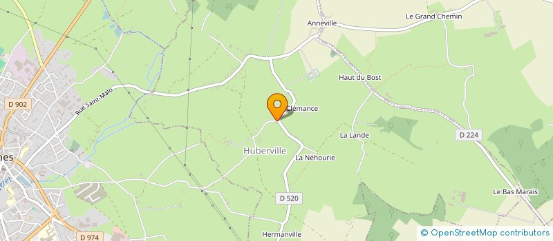 localisation de l'entreprise MADAME MORGANE COURTAY  HUBERVILLE