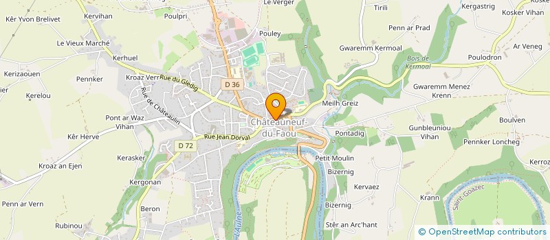 localisation de l'entreprise MADAME MORGANE COUTON à CHATEAUNEUF-DU-FAOU
