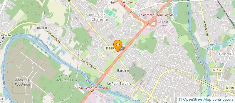 localisation de l'entreprise MADAME MORGANE GOUYETTE  SAINT-YRIEIX-SUR-CHARENTE