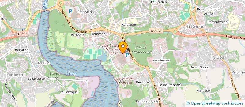 localisation de l'entreprise MADAME MORGANE GUEGUEN  QUIMPER