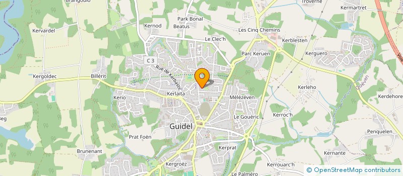 localisation de l'entreprise MADAME MORGANE GUENAT à GUIDEL