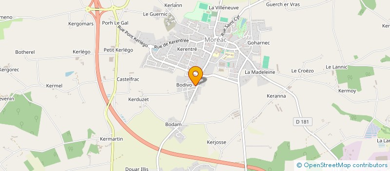 localisation de l'entreprise MADAME MORGANE GUILLEMET  MOREAC