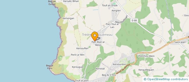 localisation de l'entreprise MADAME MORGANE GUILLOUX  TREDREZ-LOCQUEMEAU