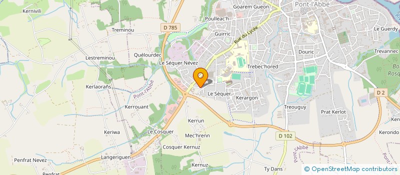 localisation de l'entreprise MADAME MORGANE JEGOU  PONT-L'ABBE