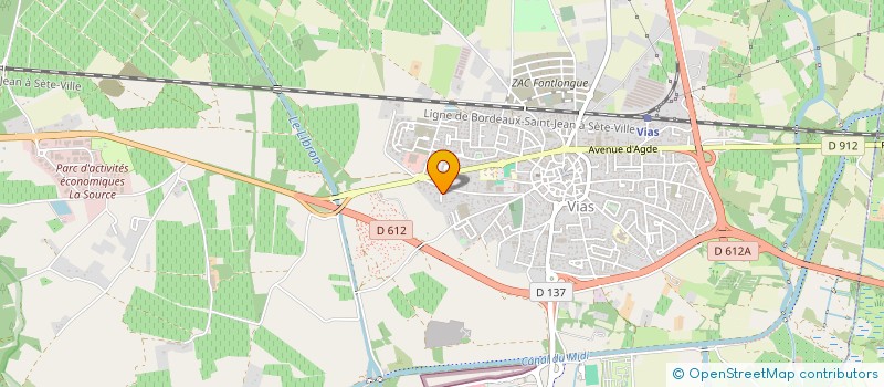 localisation de l'entreprise MADAME MORGANE JOULLIE  BOUJAN-SUR-LIBRON