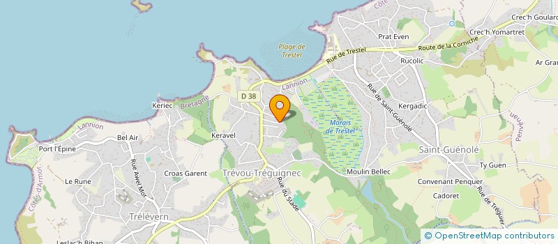 localisation de l'entreprise MADAME MORGANE KERAMPHELE  TREVOU-TREGUIGNEC
