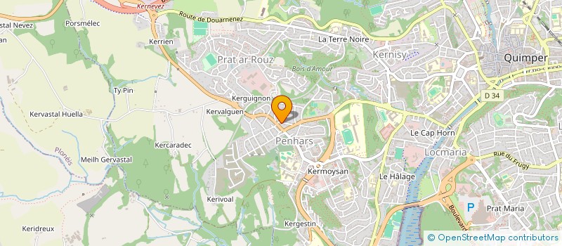 localisation de l'entreprise MADAME MORGANE LAFON à QUIMPER