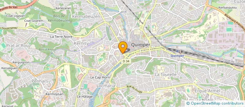 localisation de l'entreprise MADAME MORGANE LAPIERRE  QUIMPER