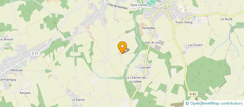 localisation de l'entreprise MADAME MORGANE LE HEGARAT  PLOURIVO