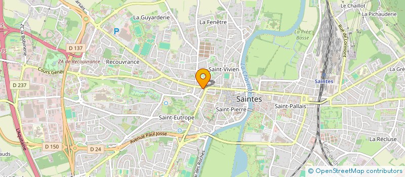 localisation de l'entreprise MADAME MORGANE LEFEBVRE  SAINTES