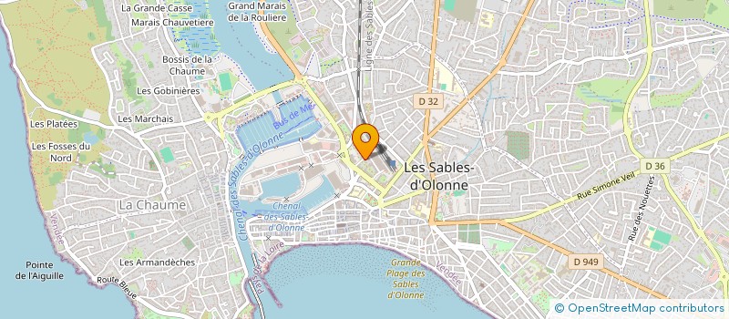 localisation de l'entreprise MADAME MORGANE MARTY à LES SABLES-D'OLONNE