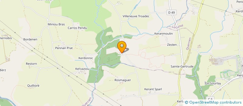 localisation de l'entreprise MADAME MORGANE MENARD  QUERRIEN