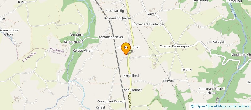 localisation de l'entreprise MADAME MORGANE MERER  PLOUBEZRE