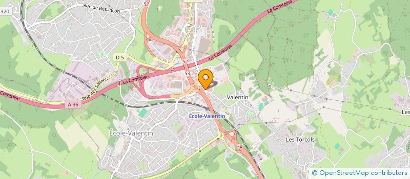 localisation de l'entreprise MADAME MORGANE OBERLI  OUGNEY-DOUVOT