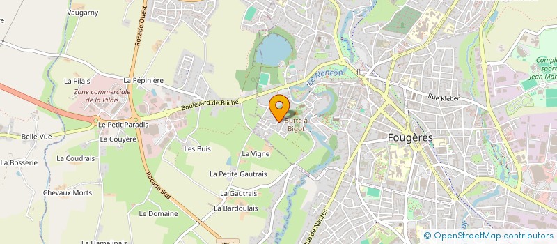 localisation de l'entreprise MADAME MORGANE ROGLIANTI  FOUGERES