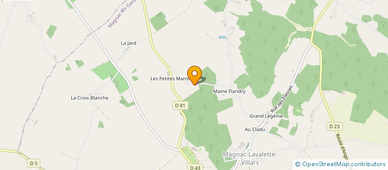 localisation de l'entreprise MADAME MORGANE THOMAS à MAGNAC-LAVALETTE-VILLARS