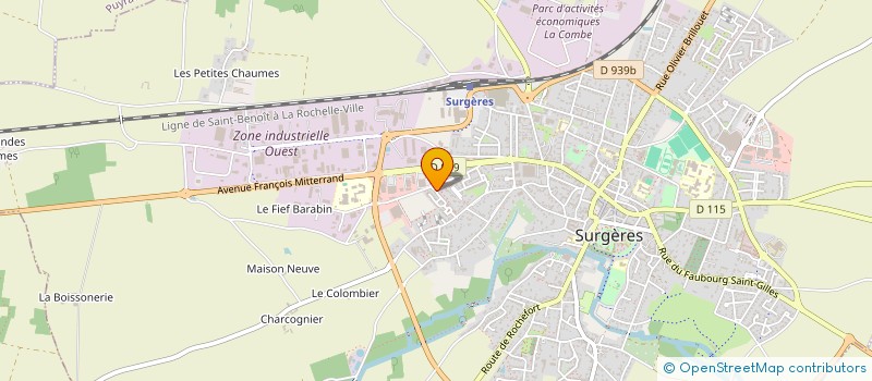 localisation de l'entreprise MADAME MORGANE THOMAS  SURGERES