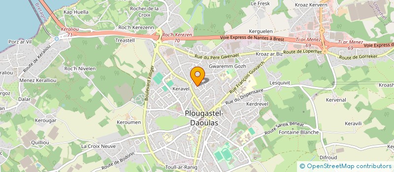 localisation de l'entreprise MADAME MORGANE TROALLIC  PLOUGASTEL-DAOULAS