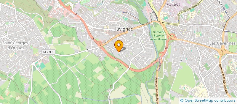 localisation de l'entreprise MADAME MORGANE VOIGNIER  JUVIGNAC