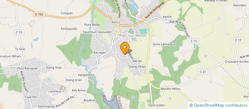 localisation de l'entreprise MADAME MORGANE WECKE à RIEC-SUR-BELON
