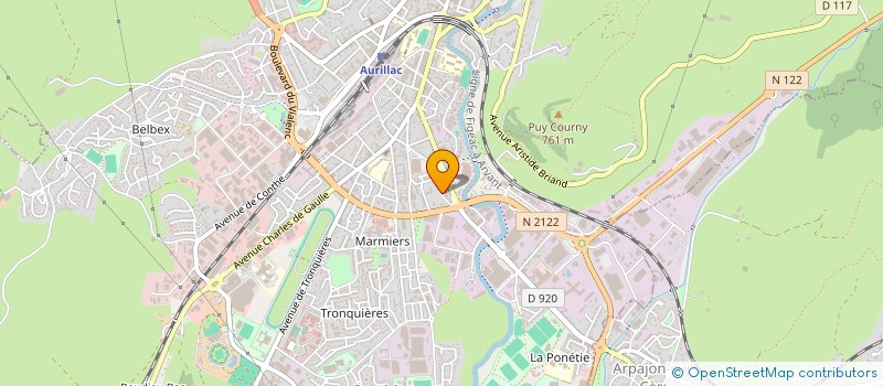 localisation de l'entreprise MADAME MORGANE YVES à AURILLAC