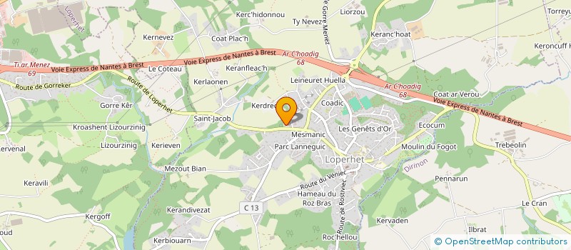 localisation de l'entreprise MADAME MORWENA LOSTANLEN  LOPERHET