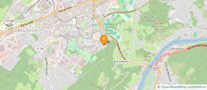 localisation de l'entreprise MADAME MOUFIDA BENKESSIRAT  BESANCON