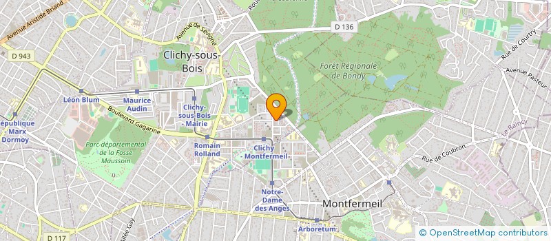 localisation de l'entreprise MADAME MOUFIDA GAIDI à CLICHY-SOUS-BOIS