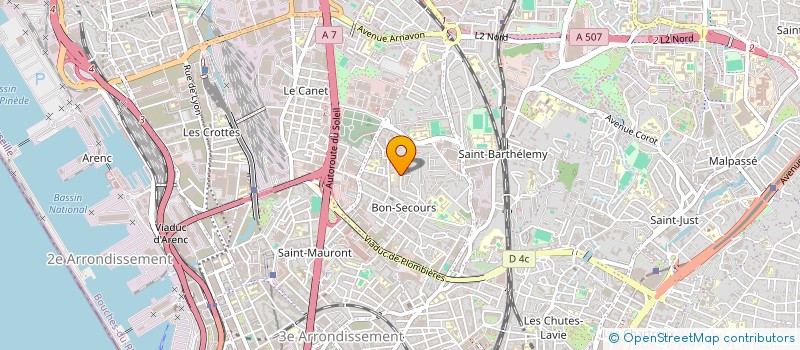 localisation de l'entreprise MADAME MOUNA BOUTADAOUT  MARSEILLE