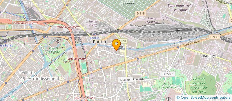 localisation de l'entreprise MADAME MOUNA JLIDI  PANTIN