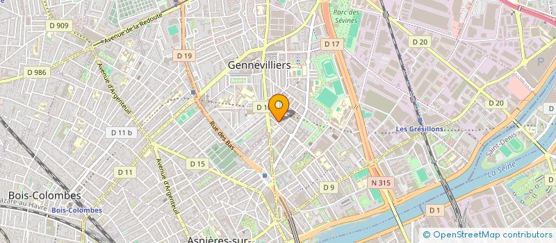 localisation de l'entreprise MADAME MOUNA MOUSTALI  GENNEVILLIERS