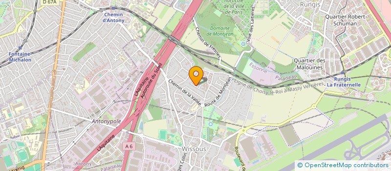 localisation de l'entreprise MADAME MOUNA RAFKI  WISSOUS