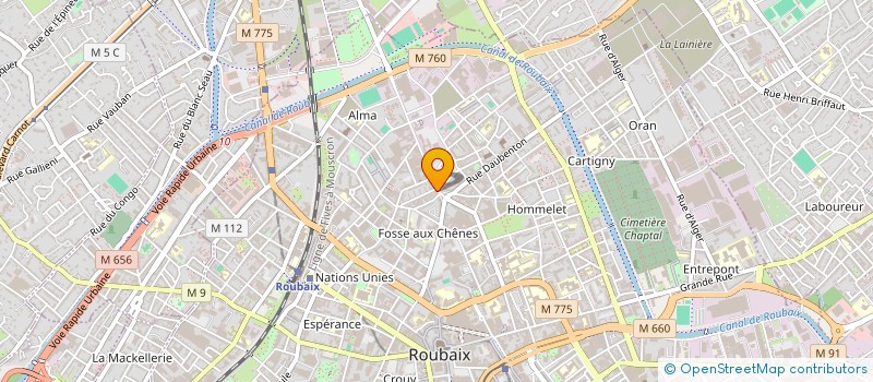 localisation de l'entreprise MADAME MOUNI CHABANI à ROUBAIX
