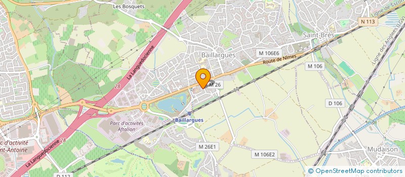 localisation de l'entreprise MADAME MOUNIA BOUKHROUFA à BAILLARGUES