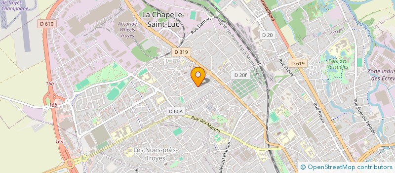 localisation de l'entreprise MADAME MOUNIA GUERRAB  LA CHAPELLE-SAINT-LUC