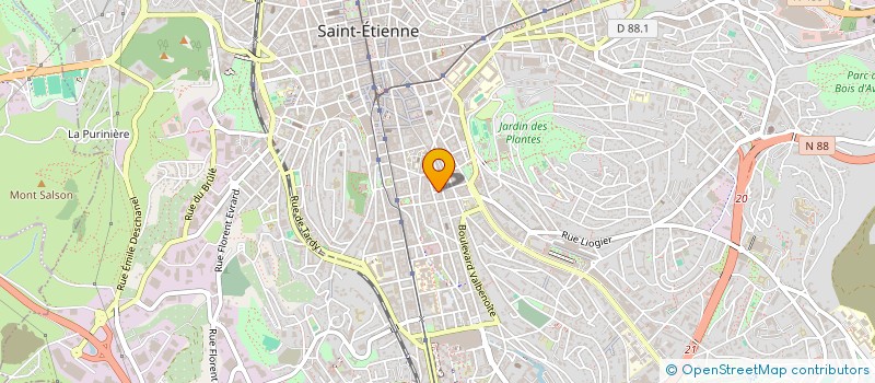 localisation de l'entreprise MADAME MOUNIA MENACER  SAINT-ETIENNE