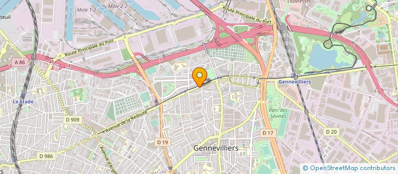 localisation de l'entreprise MADAME MOUNIRA HAMROUNI  GENNEVILLIERS
