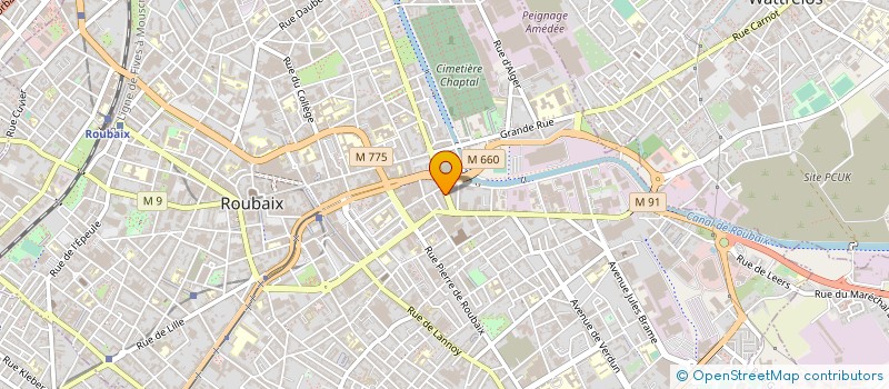 localisation de l'entreprise MADAME MUGUETTE TRABOUILLET  ROUBAIX