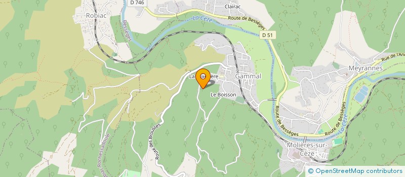 localisation de l'entreprise MADAME MURIEL BESTION  MOLIERES-SUR-CEZE