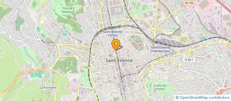 localisation de l'entreprise MADAME MURIEL BLANC à SAINT-ETIENNE