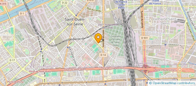 localisation de l'entreprise MADAME MURIEL BOURDEAU à SAINT-OUEN-SUR-SEINE