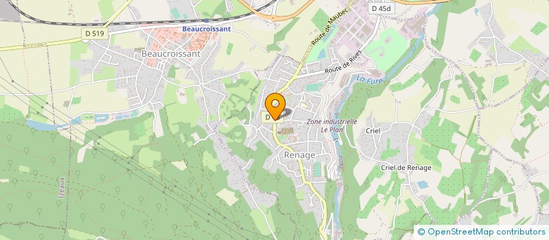 localisation de l'entreprise MADAME MURIEL BOUVIER  RENAGE