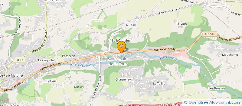 localisation de l'entreprise MADAME MURIEL BRIGES  SAINT-CLAIR-DE-LA-TOUR