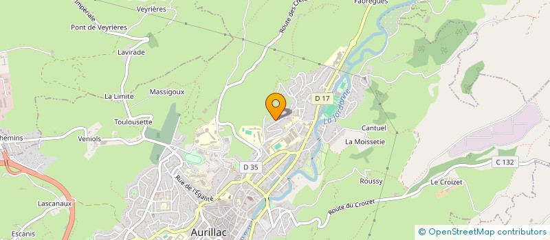 localisation de l'entreprise MADAME MURIEL CANSES à AURILLAC