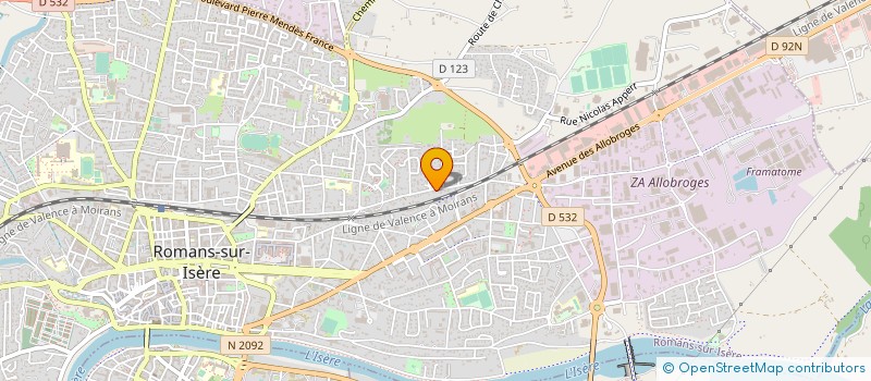 localisation de l'entreprise MADAME MURIEL CLEMENT  ROMANS-SUR-ISERE