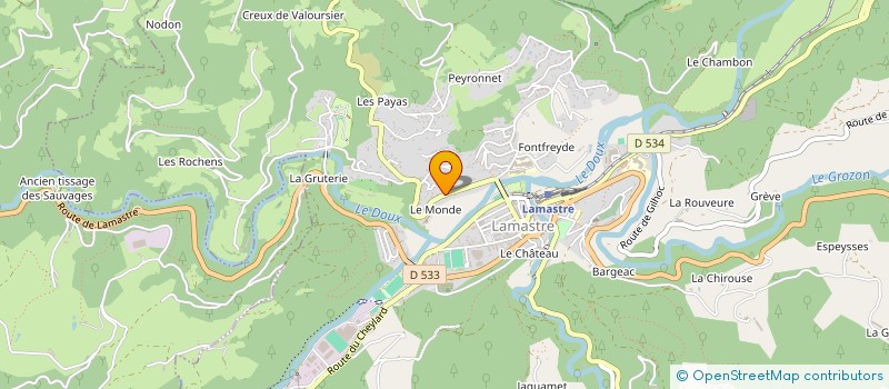 localisation de l'entreprise MADAME MURIEL COMOLLI  LAMASTRE