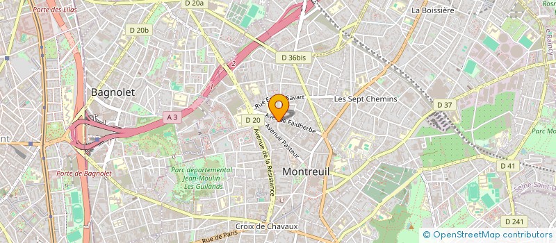 localisation de l'entreprise MADAME MURIEL COULON à MONTREUIL