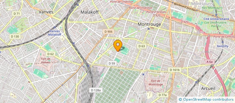 localisation de l'entreprise MADAME MURIEL DELEPIERRE  MONTROUGE